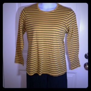 Goldenrod yellow and navy blue stripes